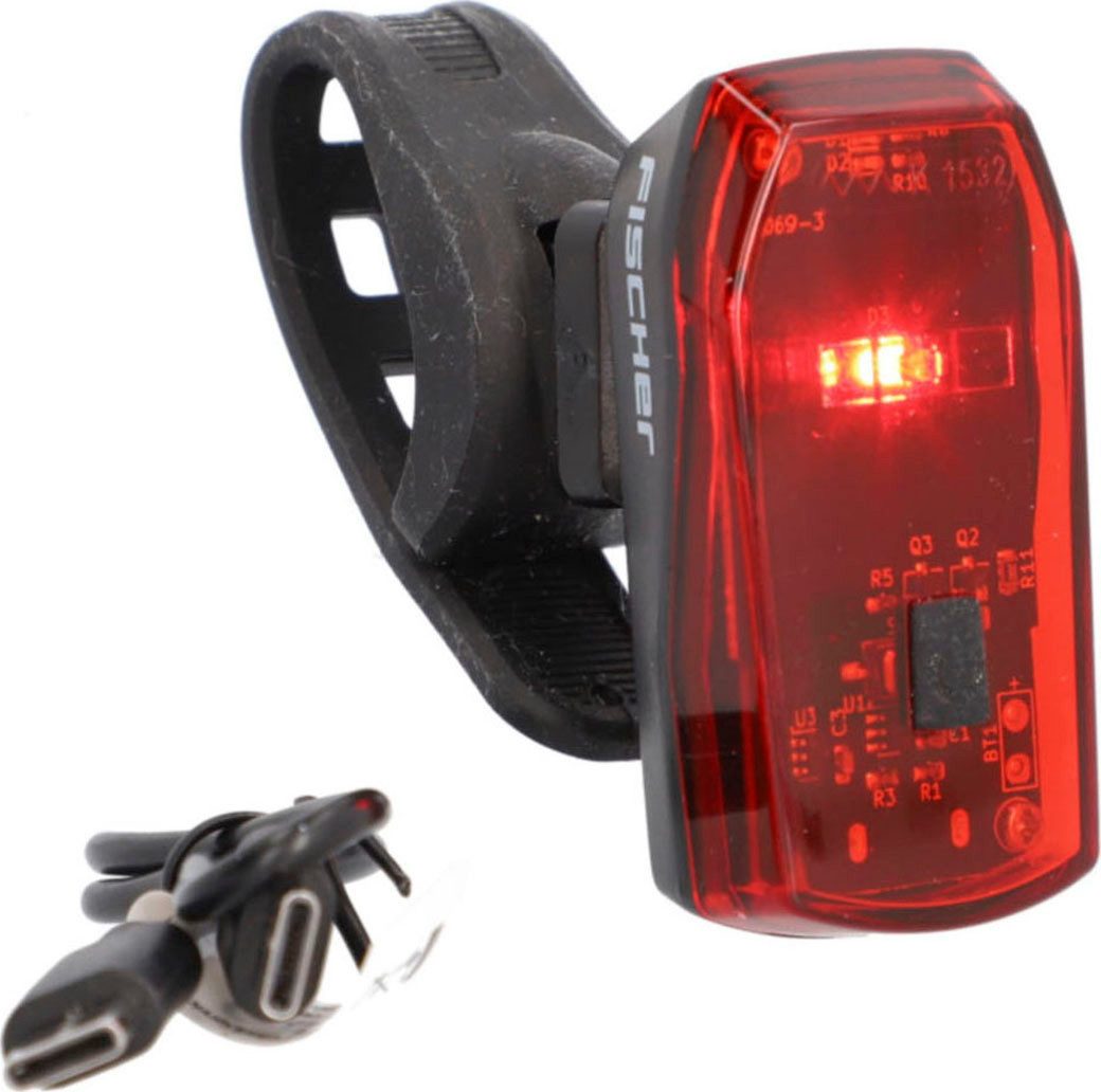 FISCHER Fahrrad Fahrrad-Rücklicht Akku-Rücklicht “Basic”