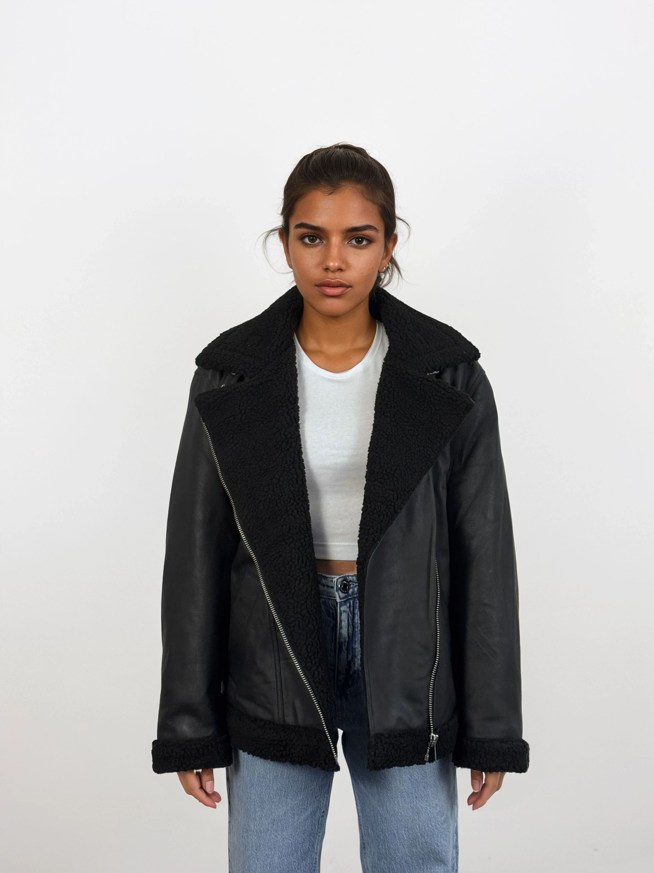 trueprodigy Lederjacke Alma Asymmetrischer Reißverschluss mit diversen Tedd günstig online kaufen