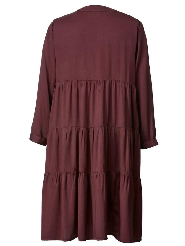 Angel of Style by HAPPYsize Kleid mit gerüschten Stufen in rot