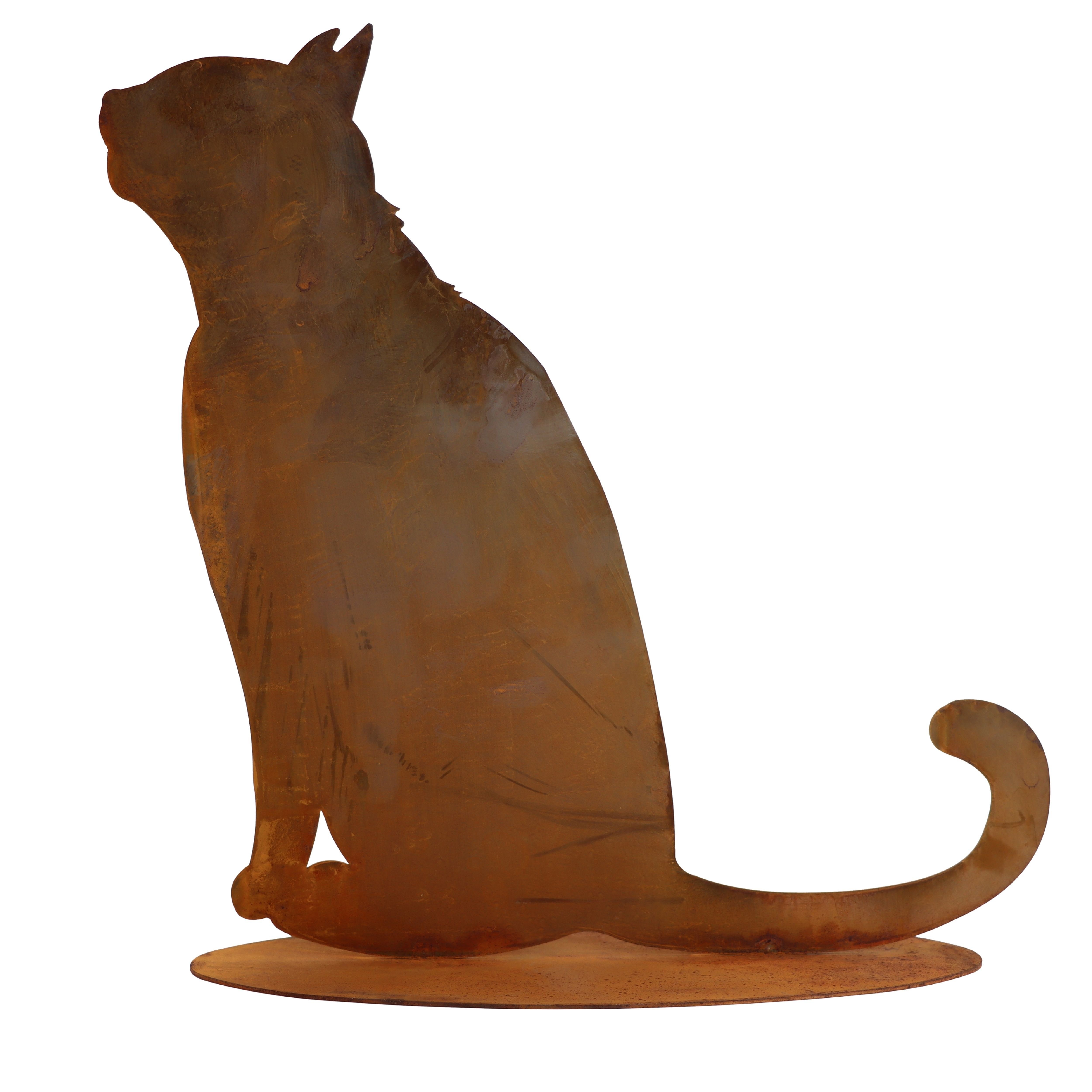 Rostikal Gartenfigur Gartendeko Rost Katze, (1 günstig online kaufen