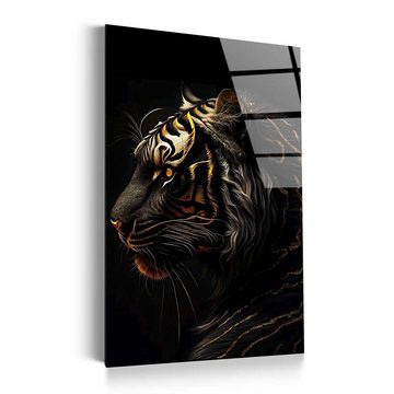 Mister-Kreativ XXL-Wandbild Black Gold Tiger - Premium Wandbild, Viele Größen + Materialien, Poster + Leinwand + Acrylglas