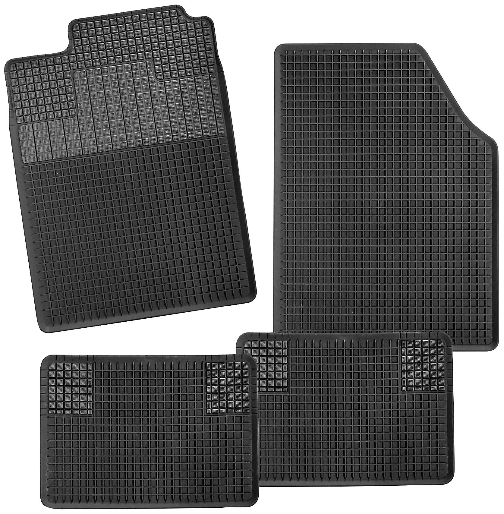 CarFashion Universal-Fußmatten Allwetter Auto-Fußmatten Set Parabolica, LAGERRÄUMUNG! (4 St), universal passend Kombi/PKW, universal passend, zuschneidbar, wasserabweisend, rutschsicher, robust
