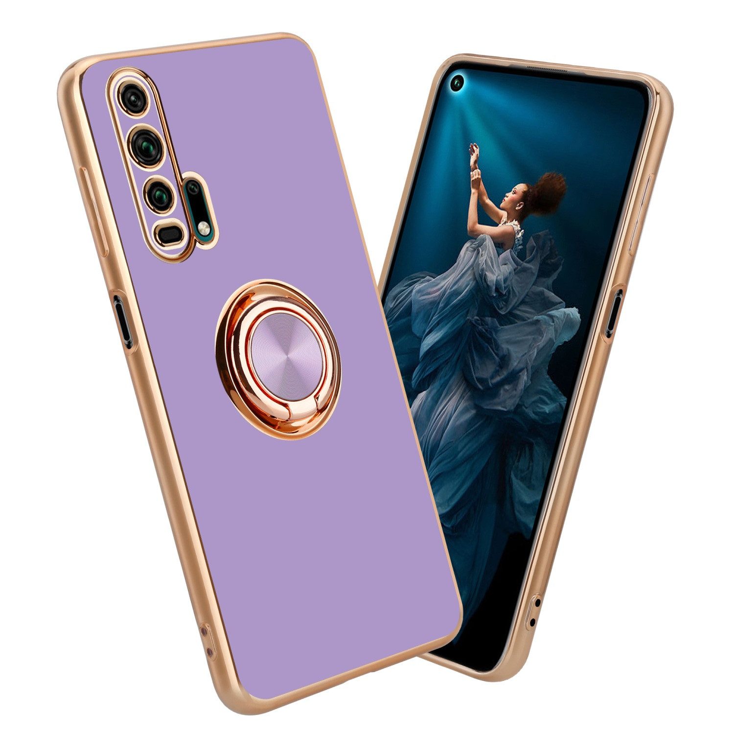 Cadorabo Handyhülle für Honor 20 PRO Hülle Honor 20 PRO, Schutzhülle - TPU Silikon Hülle - mit Kameraschutz und Ring