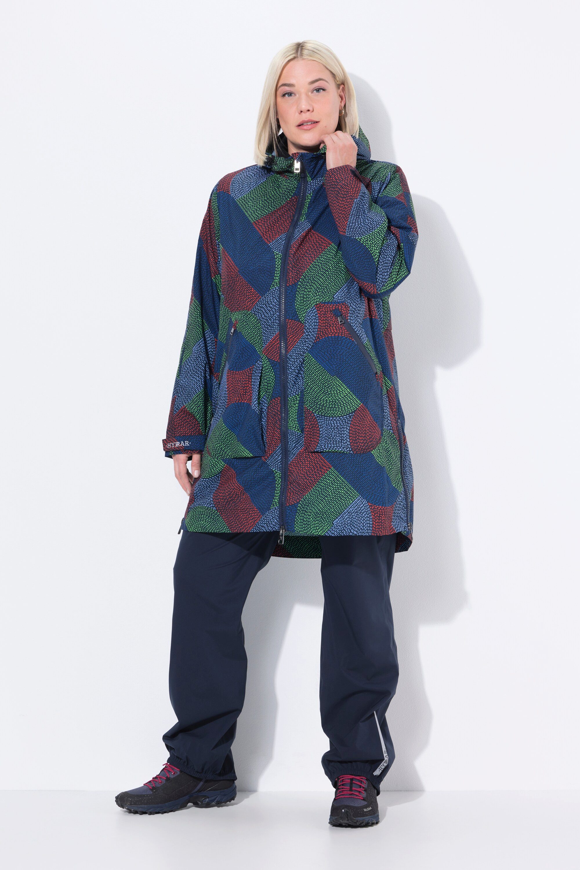 Ulla Popken Wintermantel Regenmantel wasserdicht A-Linie Seiten-Zipper günstig online kaufen