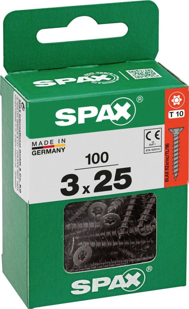 SPAX Schnellbauschraube Spax Universalschrauben 3 x 25 mm T10 Vollgewinde