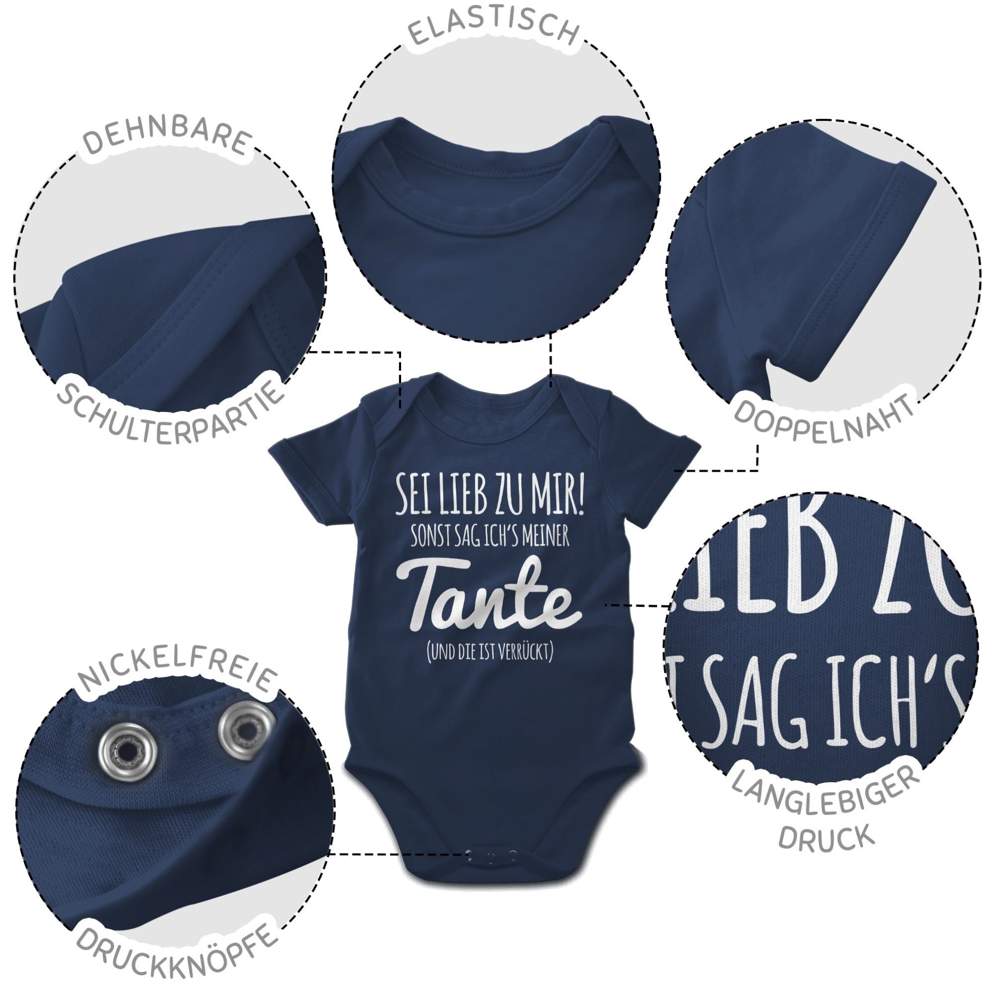 Shirtracer Shirtbody Tante Spruch - Sei lieb zu mir sonst sag ichs meiner Tante Tante