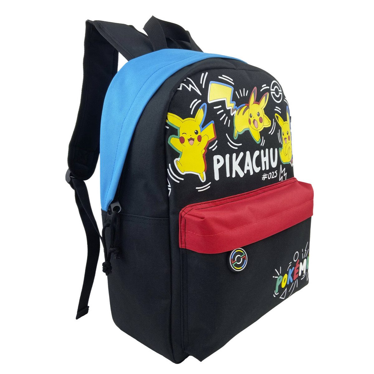 POKÉMON Kinderrucksack Colorful Schulrucksack 43 cm Laptopfach Seitenfach gepolstertem Rücken (Packung)