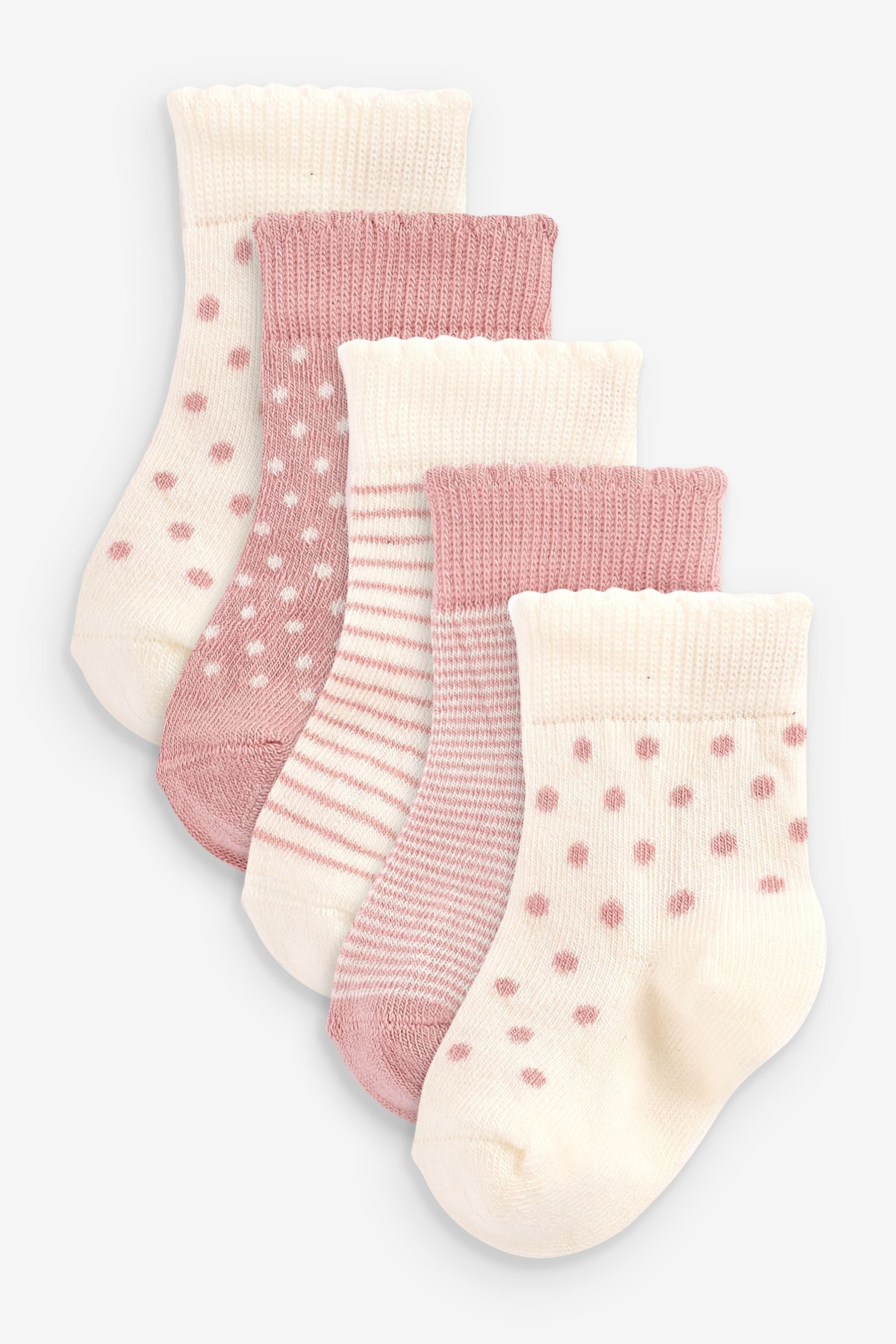 Next Kurzsocken 5 x Baby-Socken (5-Paar) Pink Spot