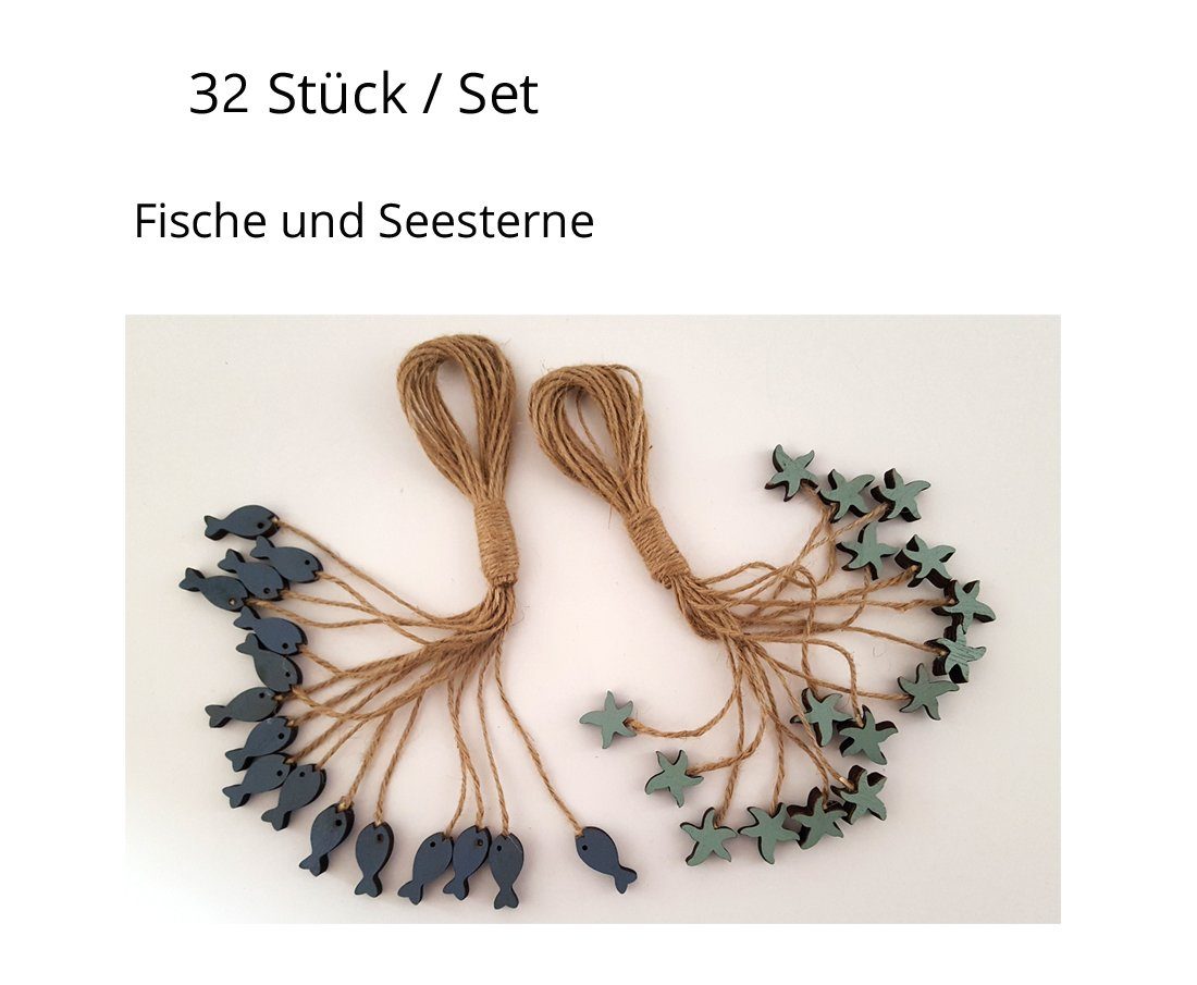 Dekohänger 32 Stück Set Handarbeit Fische günstig online kaufen