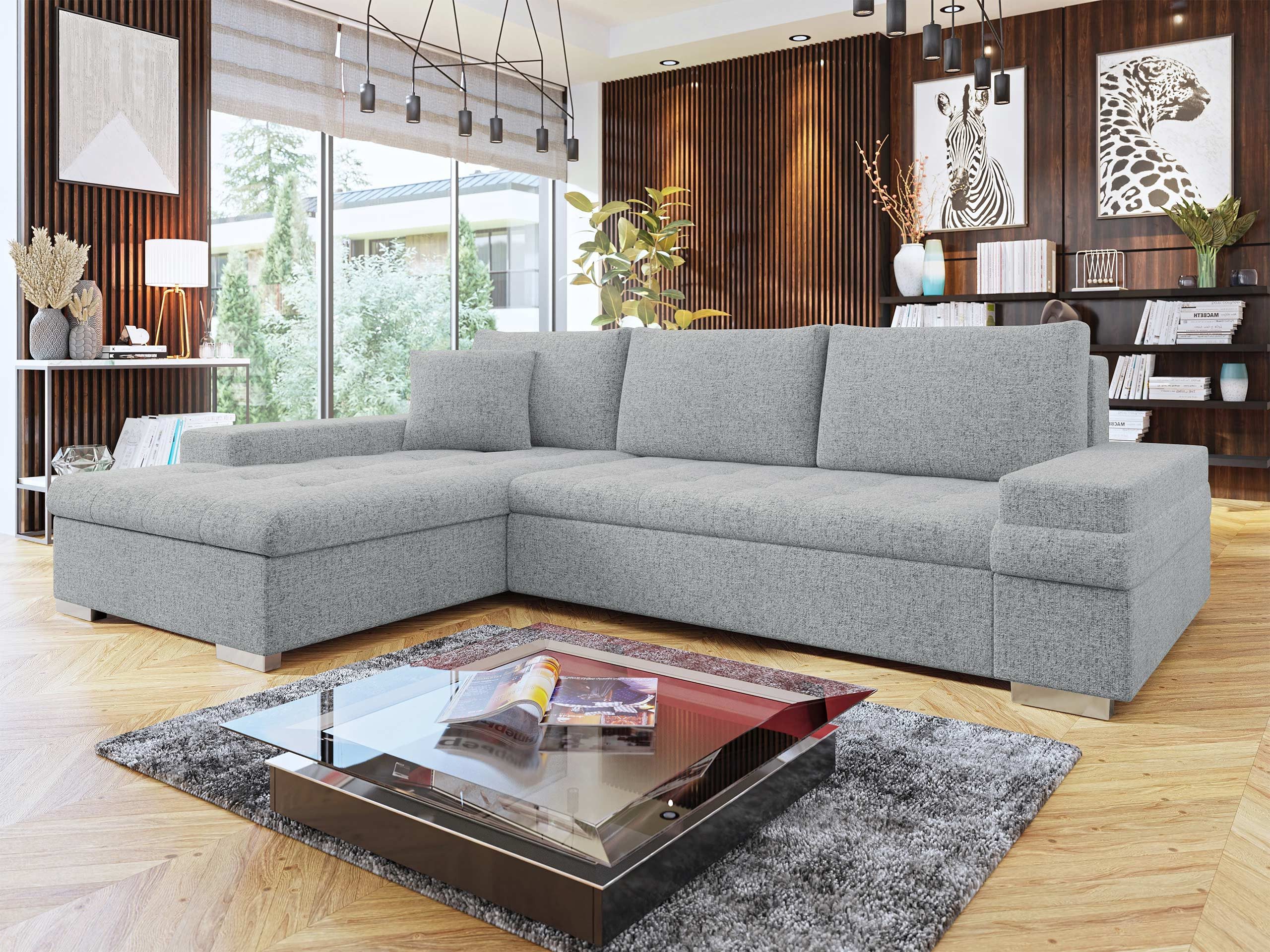 MIRJAN24 Ecksofa Bangkok Mini Premium, mit Schlaffunktion und Bettkasten, L-Form, Ottomane Universal