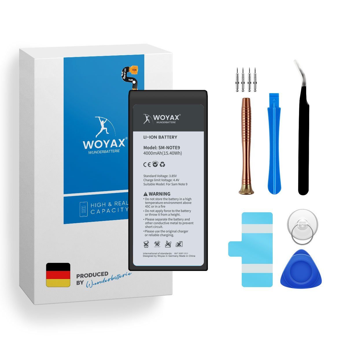 / V) 4000 9 Note Handy-Akku für Akku Galaxy Wunderbatterie mAh Woyax (3.85 EB-BN965ABU Samsung
