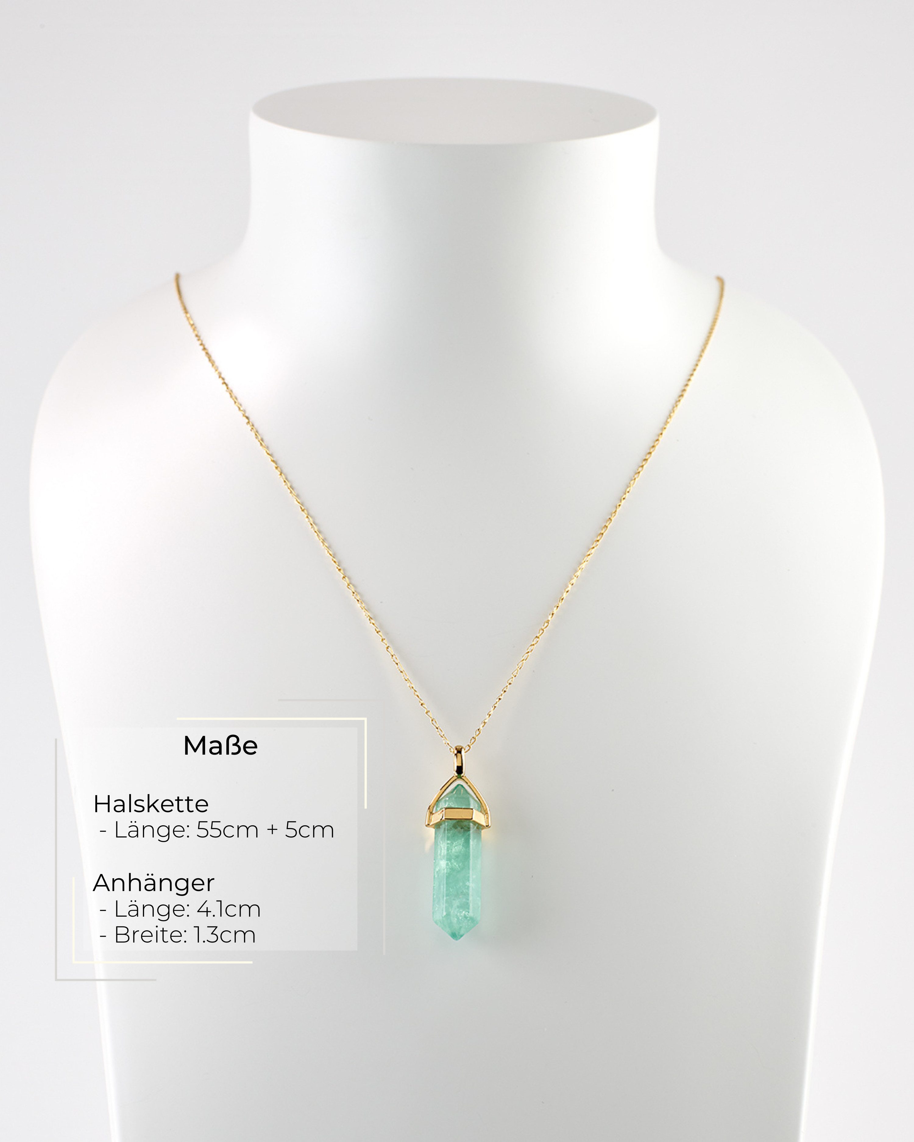 LAVISA Kette mit Anhänger Edelstein Halskette Obelisk gold Naturstein Krist günstig online kaufen