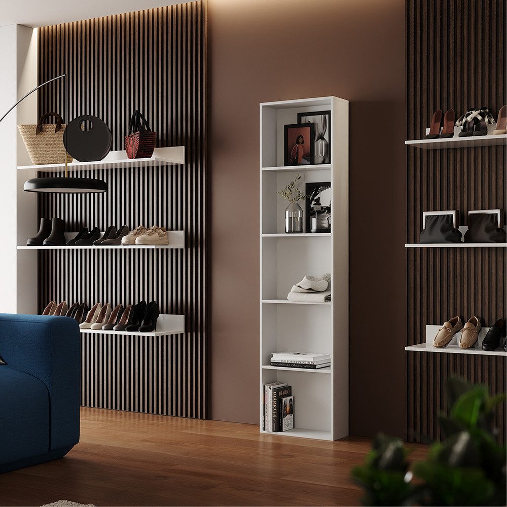 Vicco Kleiderschrank Elmo, Weiß, 50 x 200 cm