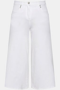 Ulla Popken Regular-fit-Jeans Jeans-Culotte wadenlang weites Bein Marlenehose