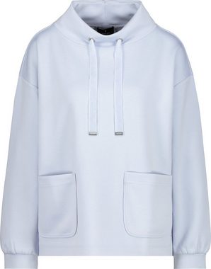Monari Kapuzensweatshirt Sweatshirt mit Stehkragen und aufgesetzten Taschen