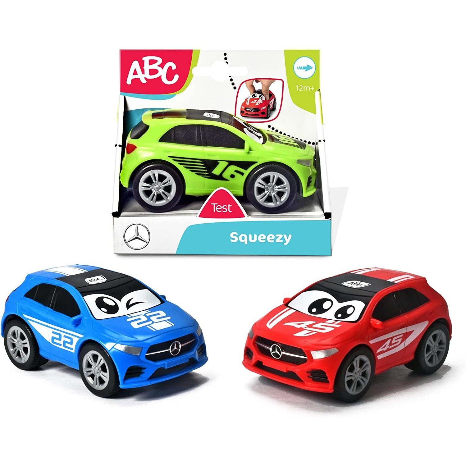 Dickie Toys Spielzeug-Auto 204111000 ABC Mercedes Squeezy 3-sort.