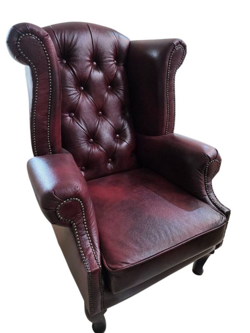 Xlmoebel Ohrensessel Eleganter Cocktailsessel Leder Ohrensessel Braun Wohnsessel Sofort (1-St), Hergestellt in Europa