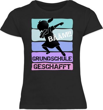 Shirtracer T-Shirt Bääm!! Grundschule geschafft Mädchen Einschulung Mädchen