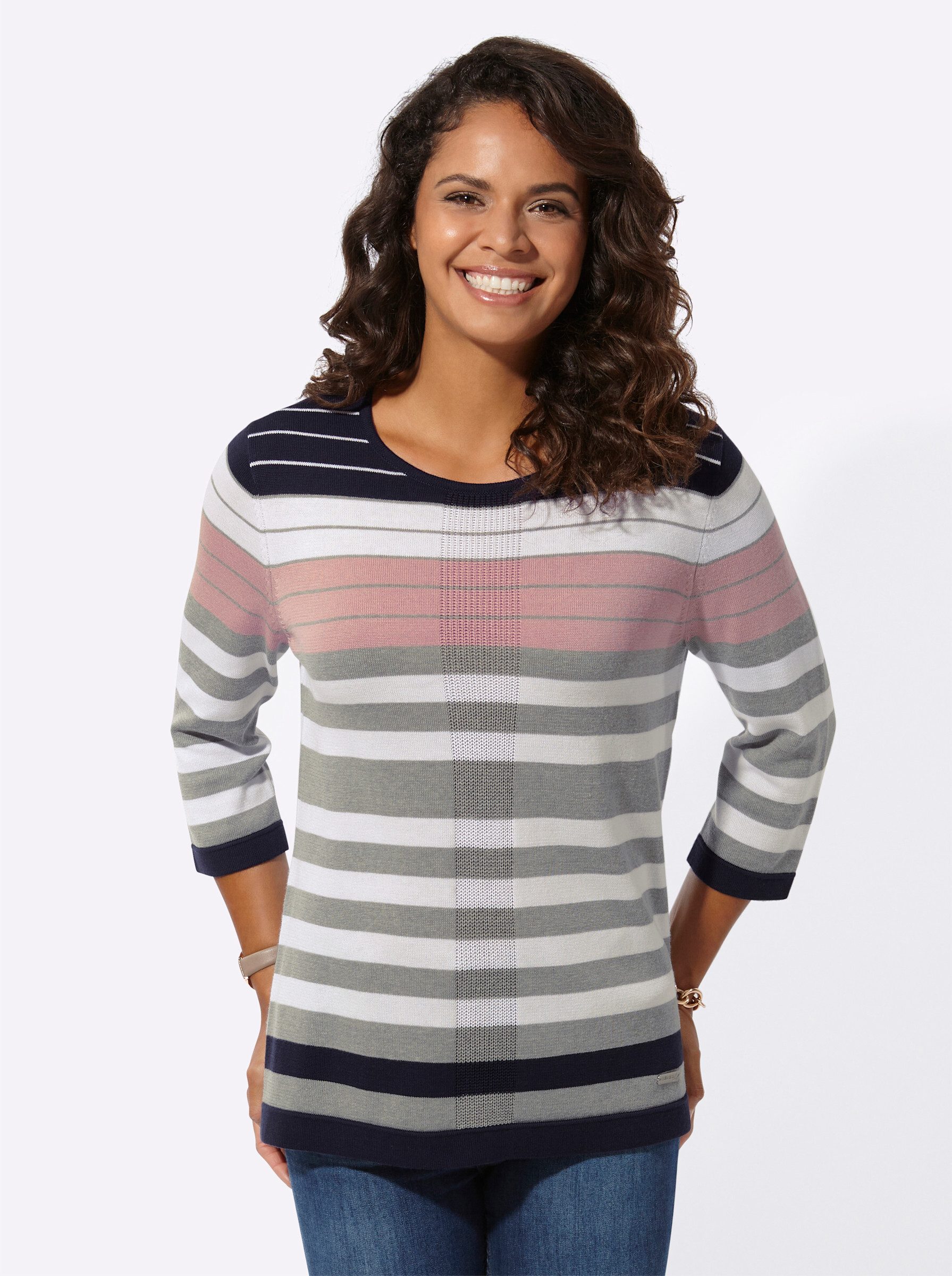 Strickpullover Rundhalspullover