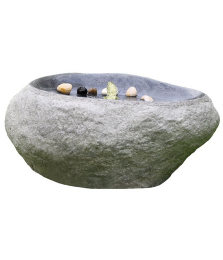 Dehner Gartenbrunnen »Rock mit LED, 60 x 40 x 27.5 cm, Polyresin«