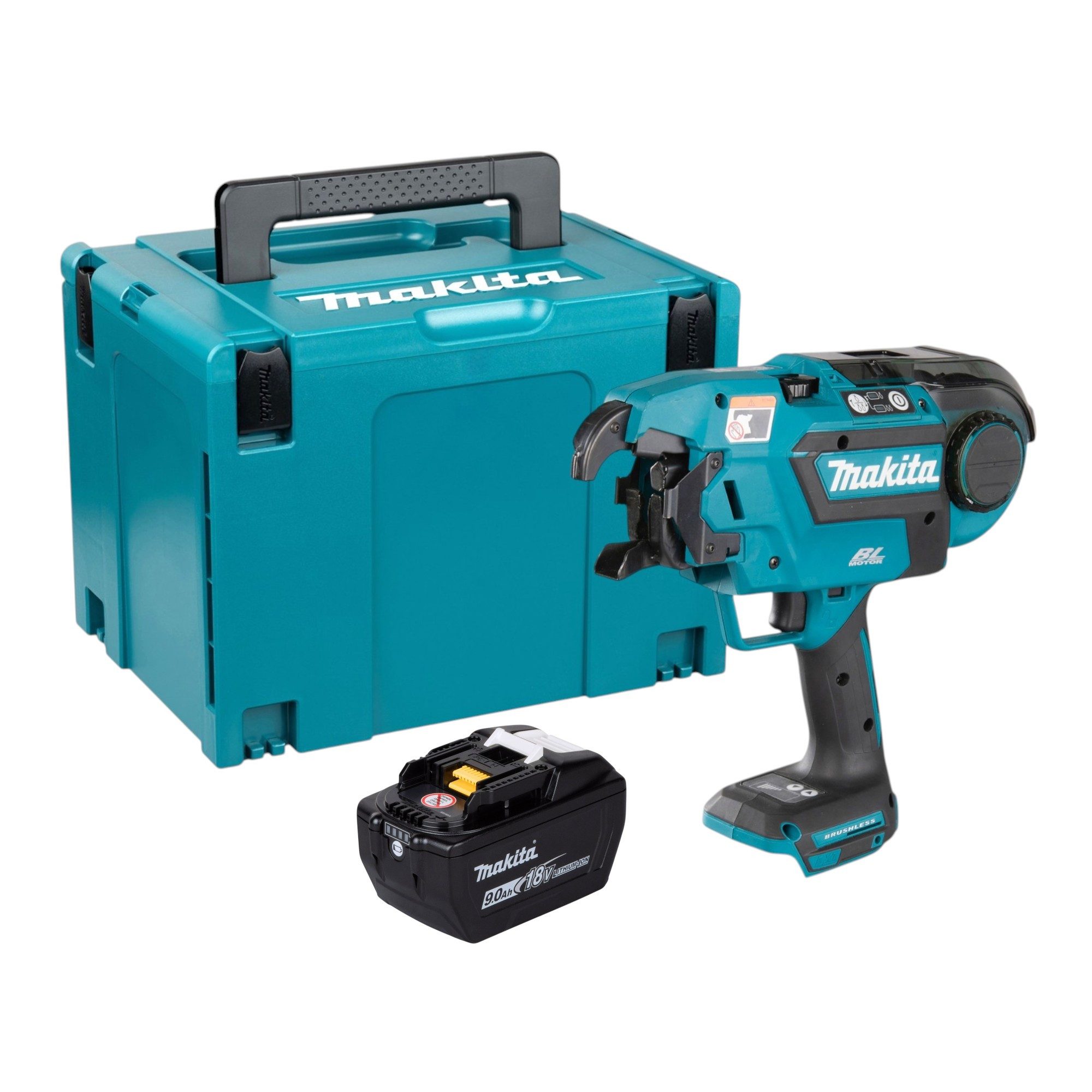 Makita Elektrowerkzeug-Set DTR 180 ZJ Akku Bewehrungsverbinder 18 V 0,8 mm Brushless