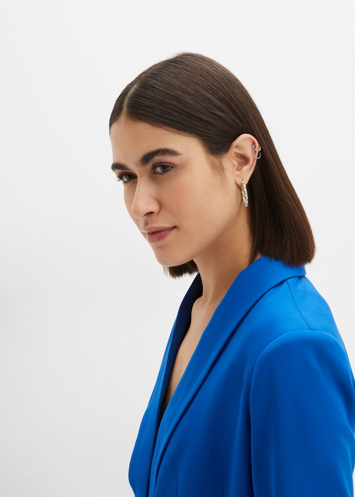 bonprix Jackenblazer für stilvollen Auftritt, mit Schalkragen, aus Polyester und Elasthan