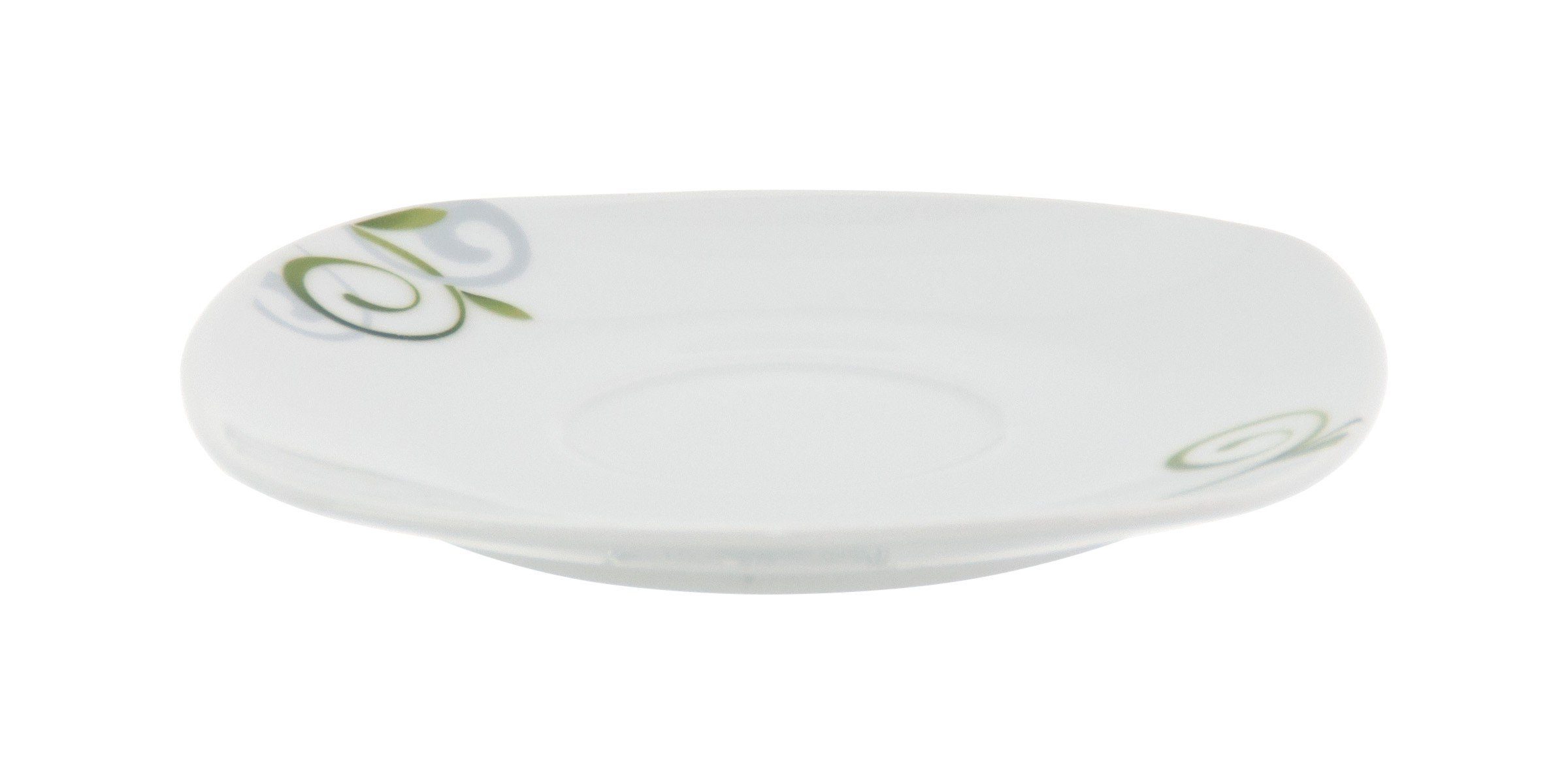van Well Tasse 2tlg. Set Espressotasse 11cl mit Espressountertasse 12,3cm Mirage, Porzellan