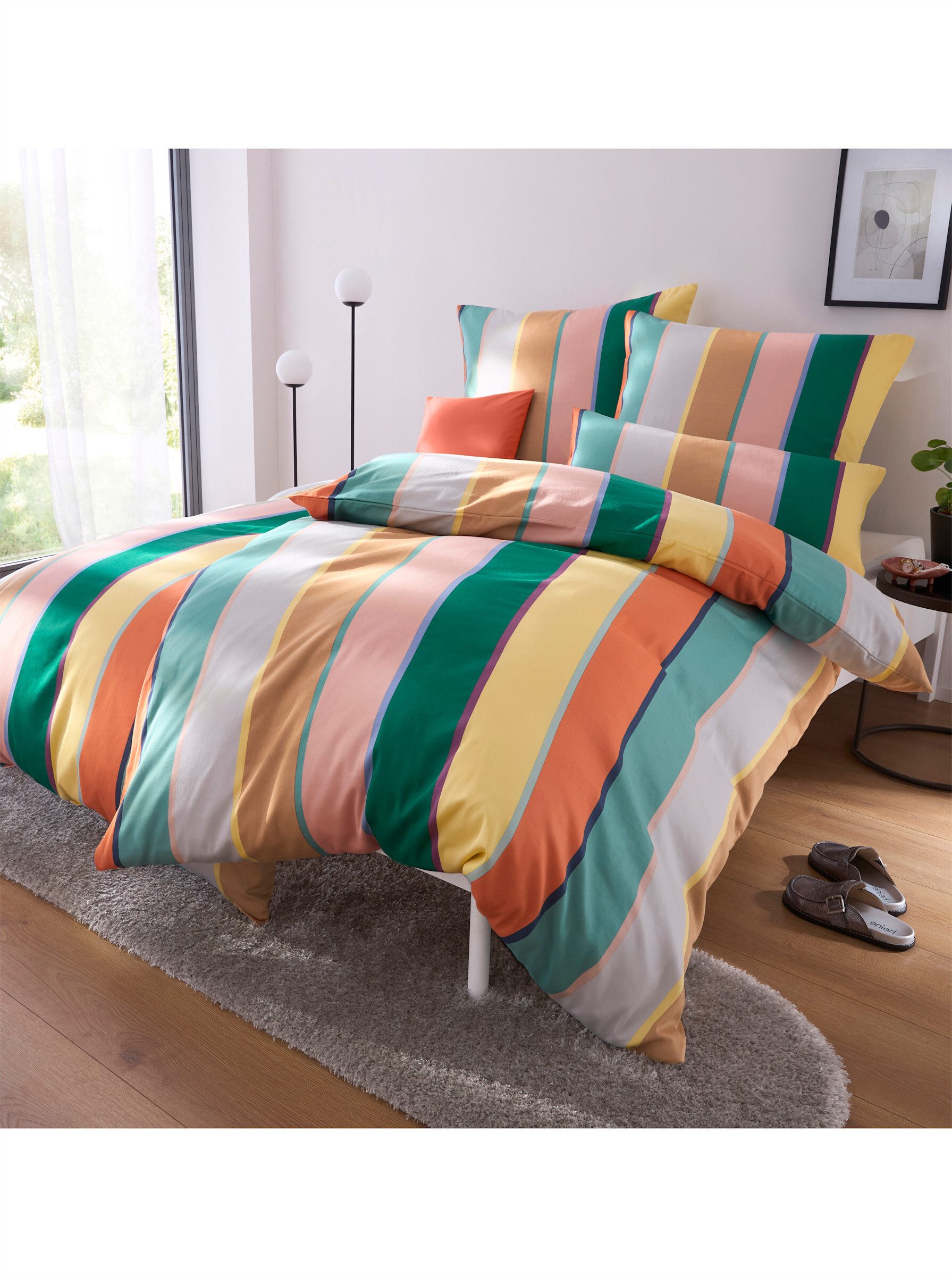 heine Bettwäsche Bettwäsche, Mako-Satin, 2 teilig, Mako-Satin