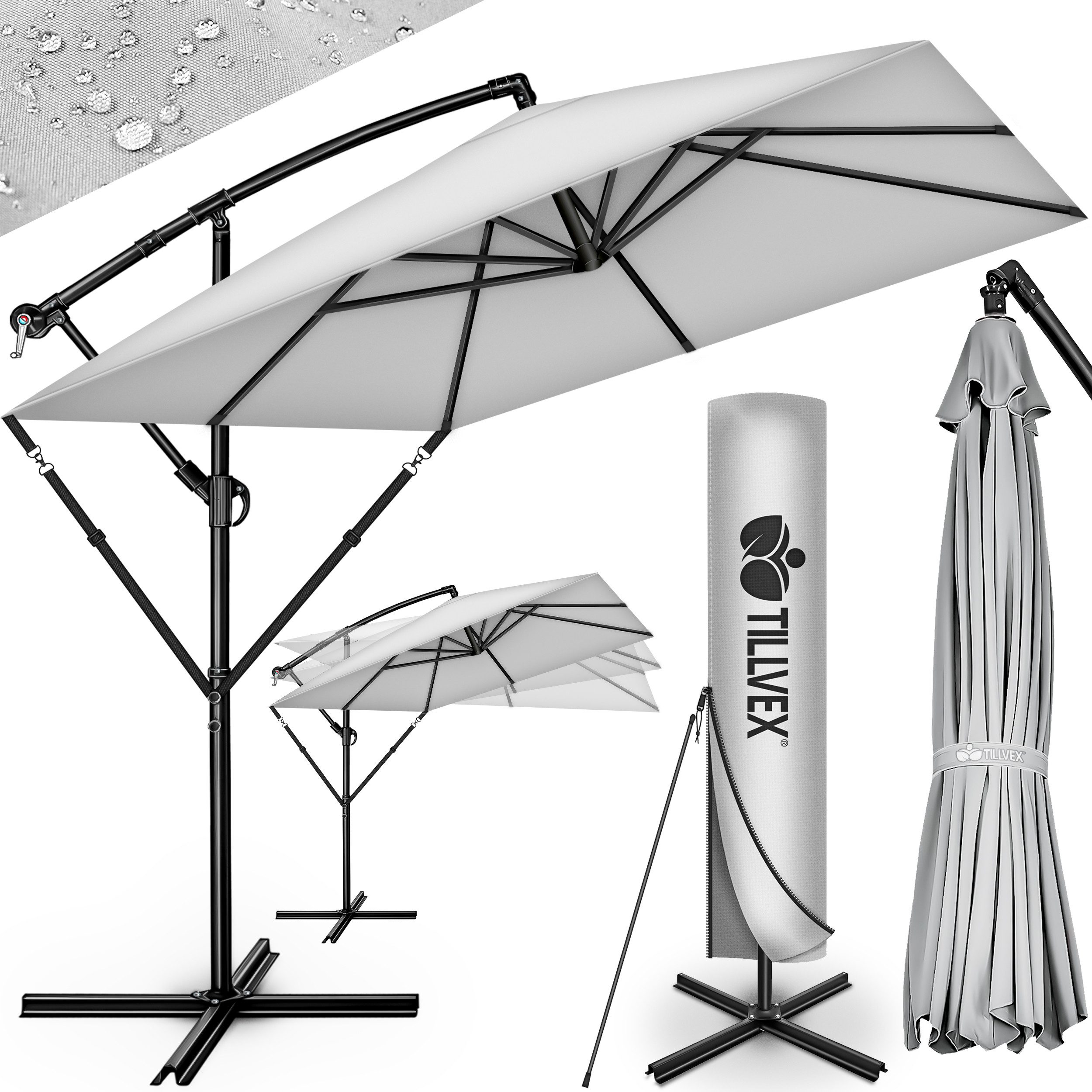 tillvex Sonnenschirm tillvex® Sonnenschirm eckig 235 günstig online kaufen
