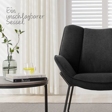 HomeGuru Loungesessel moderner Relaxsessel,Loungesessel,Lesesessel,Blütenblattform,Ergonomie (1-St., Packung)