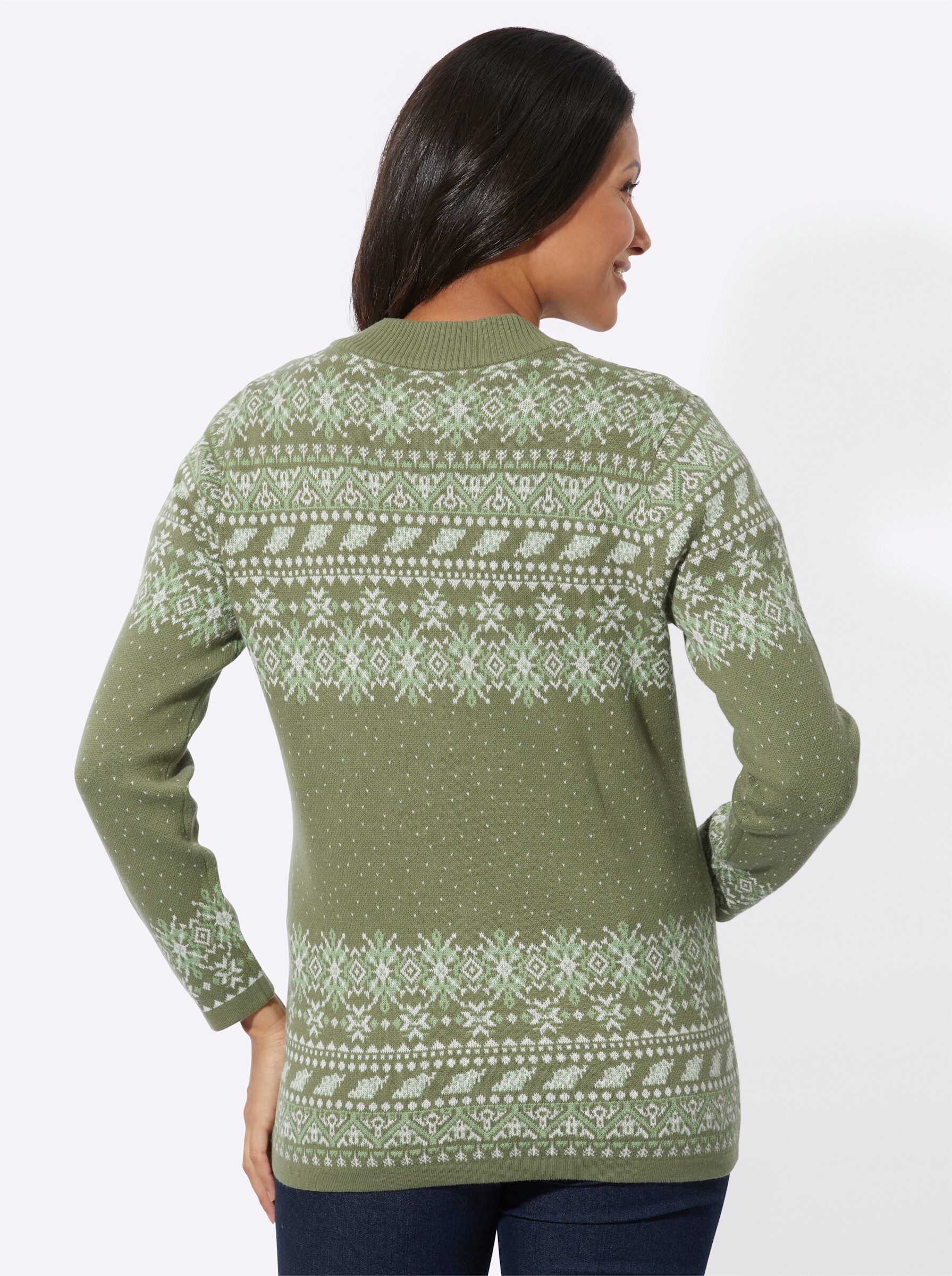 Sieh an! Strickjacke Jacquardstrickjacke günstig online kaufen