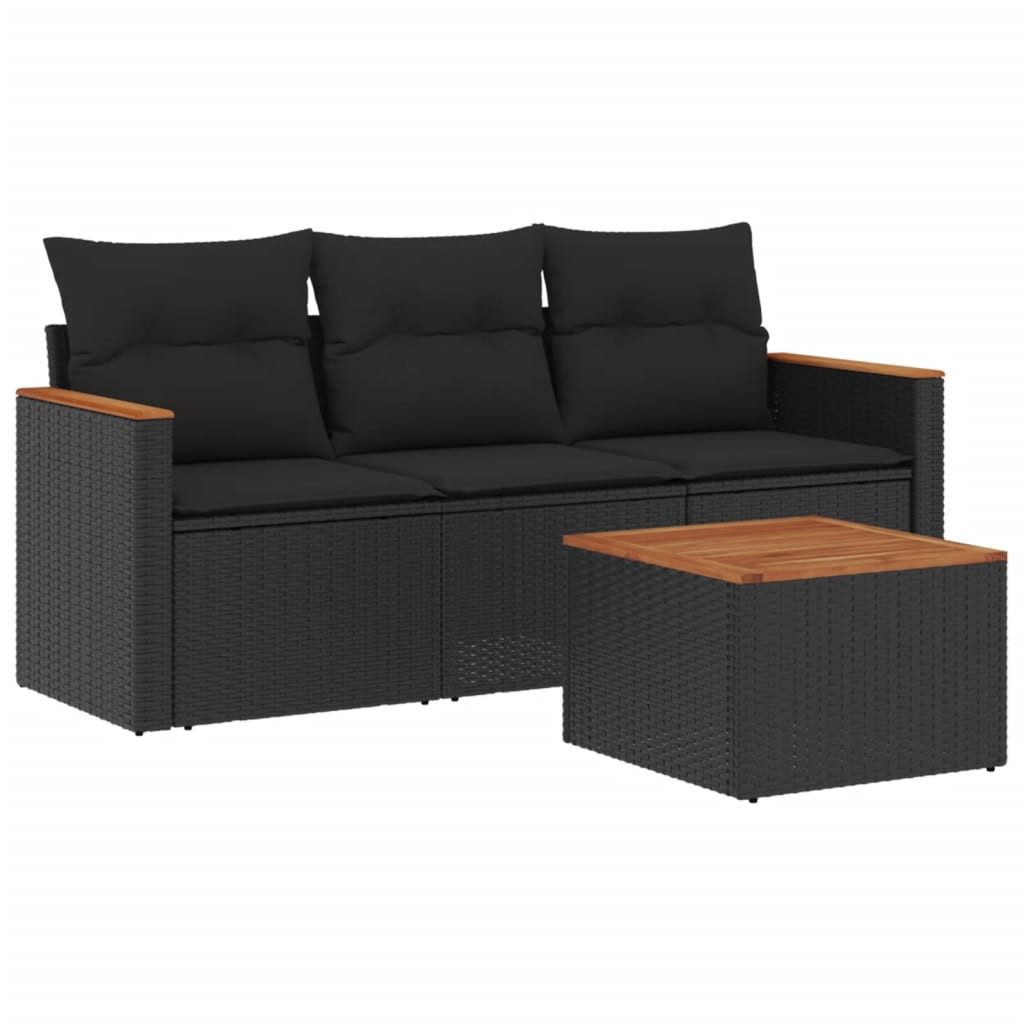 vidaXL Gartenlounge-Set 4-tlg. Garten-Sofagarnitur mit Kissen günstig online kaufen
