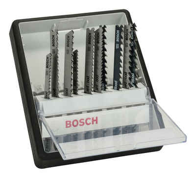 BOSCH Stichsägeblatt, 10-teilig Set Wood, Robust Line, T-Schaft