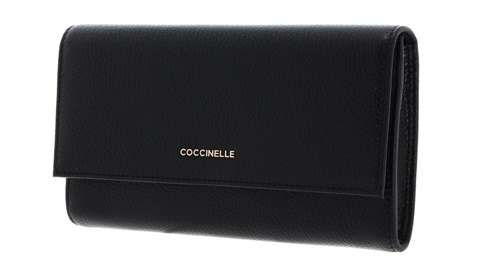 COCCINELLE Geldbörse Metallic Soft, aus echtem Rindsleder
