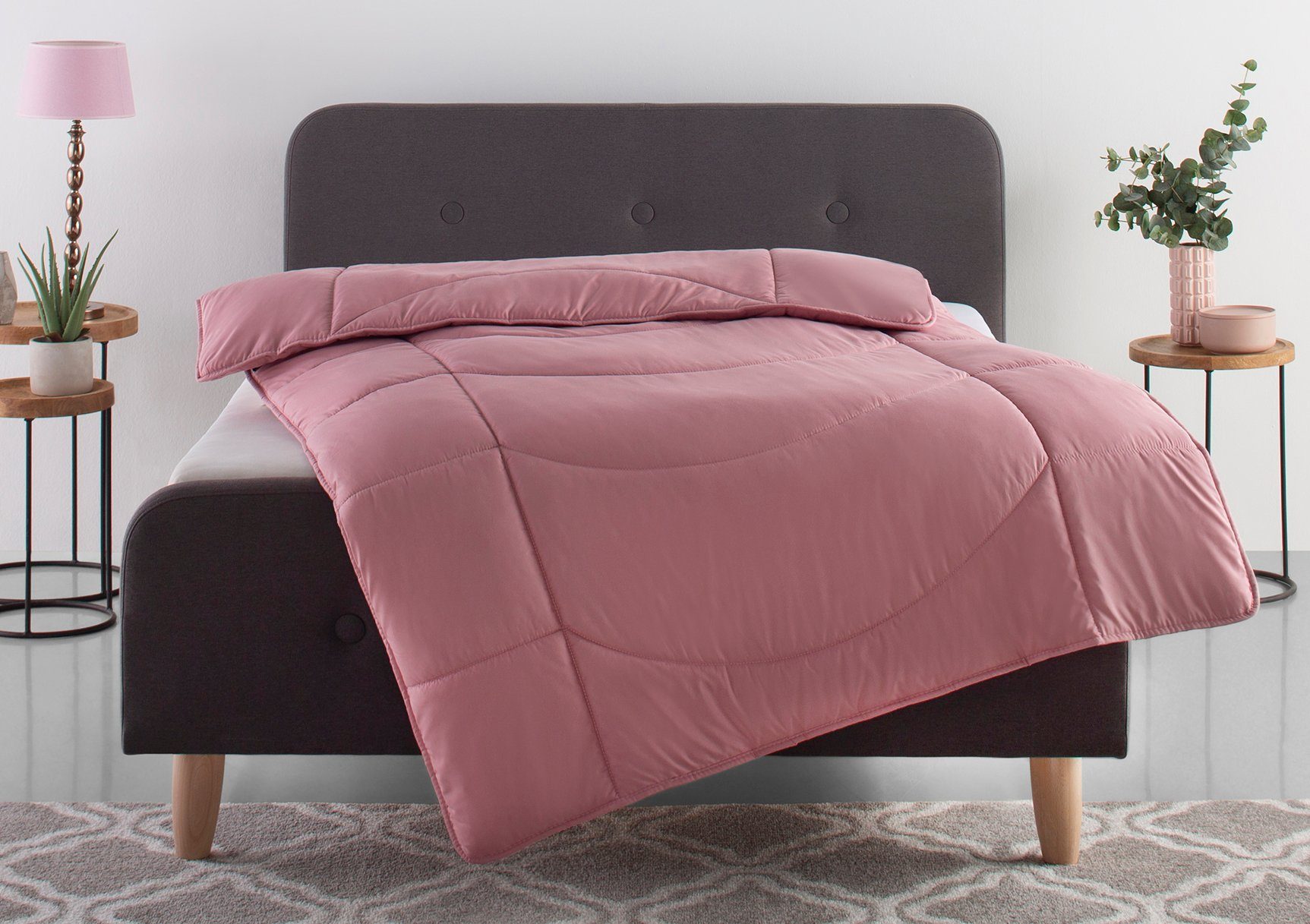 my home Microfaserbettdecke Microlux, Bettdecke 135x200 cm, 155x220 cm, 200x200 cm, Füllung: Polyester (3D-Klimafaser), Bezug: Polyester (Microfaser-Feinbatist), Bettdecken in 4 Farben, Sommer, Winter, 4 Jahreszeiten, Decke