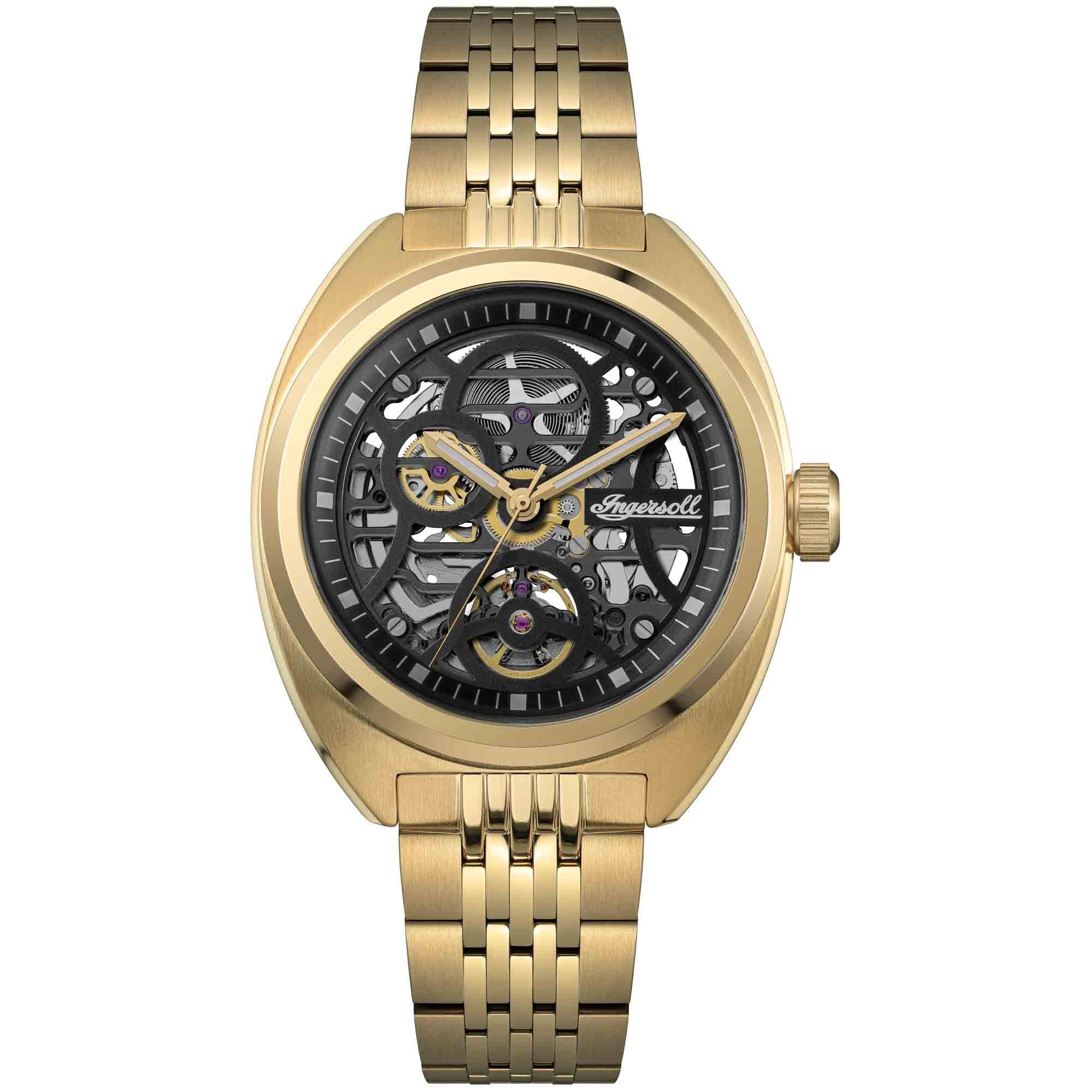 Ingersoll Automatikuhr The Wrangler I16902, Armbanduhr, Herrenuhr, Mechanische Uhr, Edelstahlarmband, analog