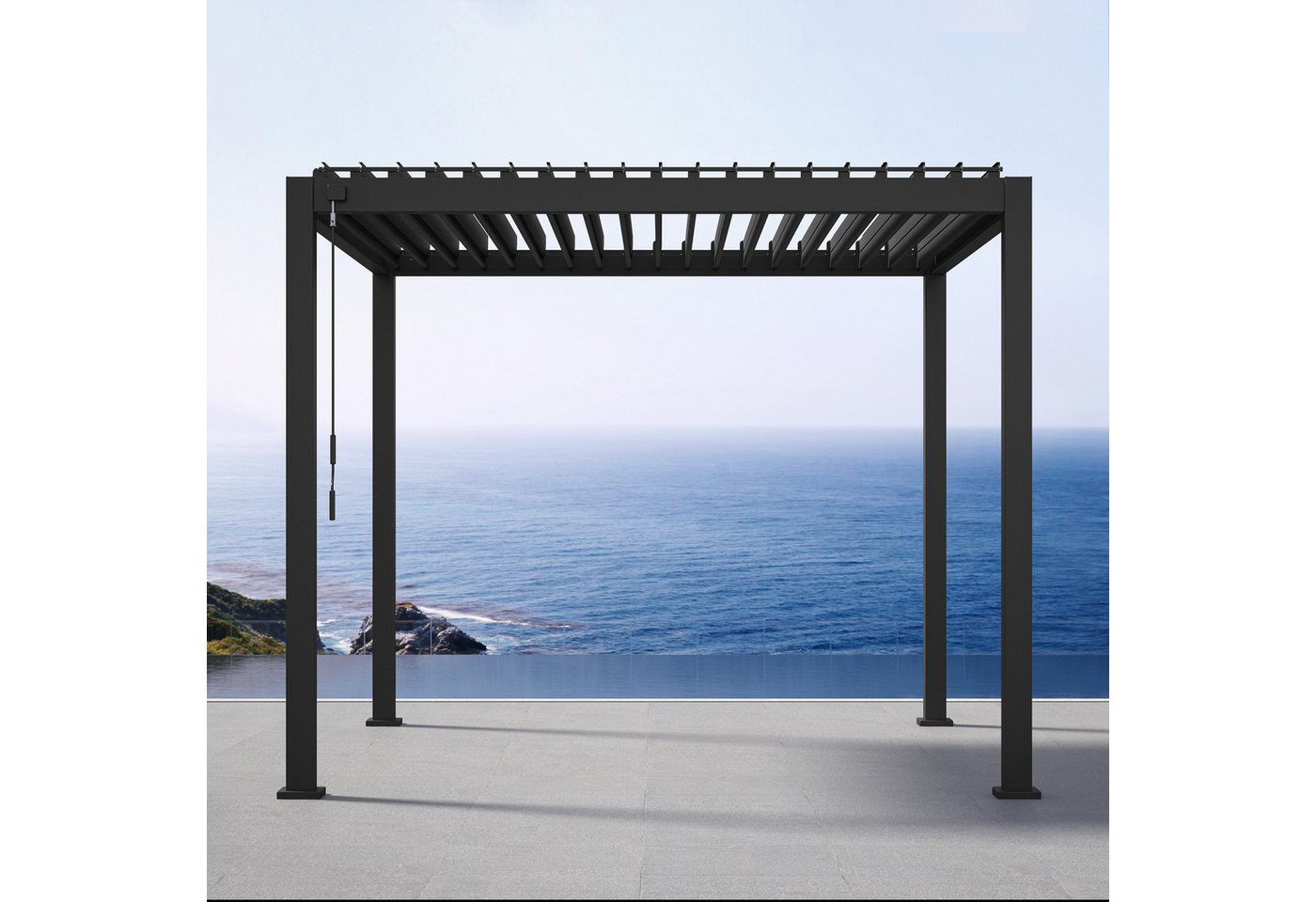 Mirador Pergola 111DA Aluminium Pergola mit Lamellendach Anthrazit, BxTxH: 300x300x250 cm, (Packung, 1-tlg), verstellbares Lamellendach
