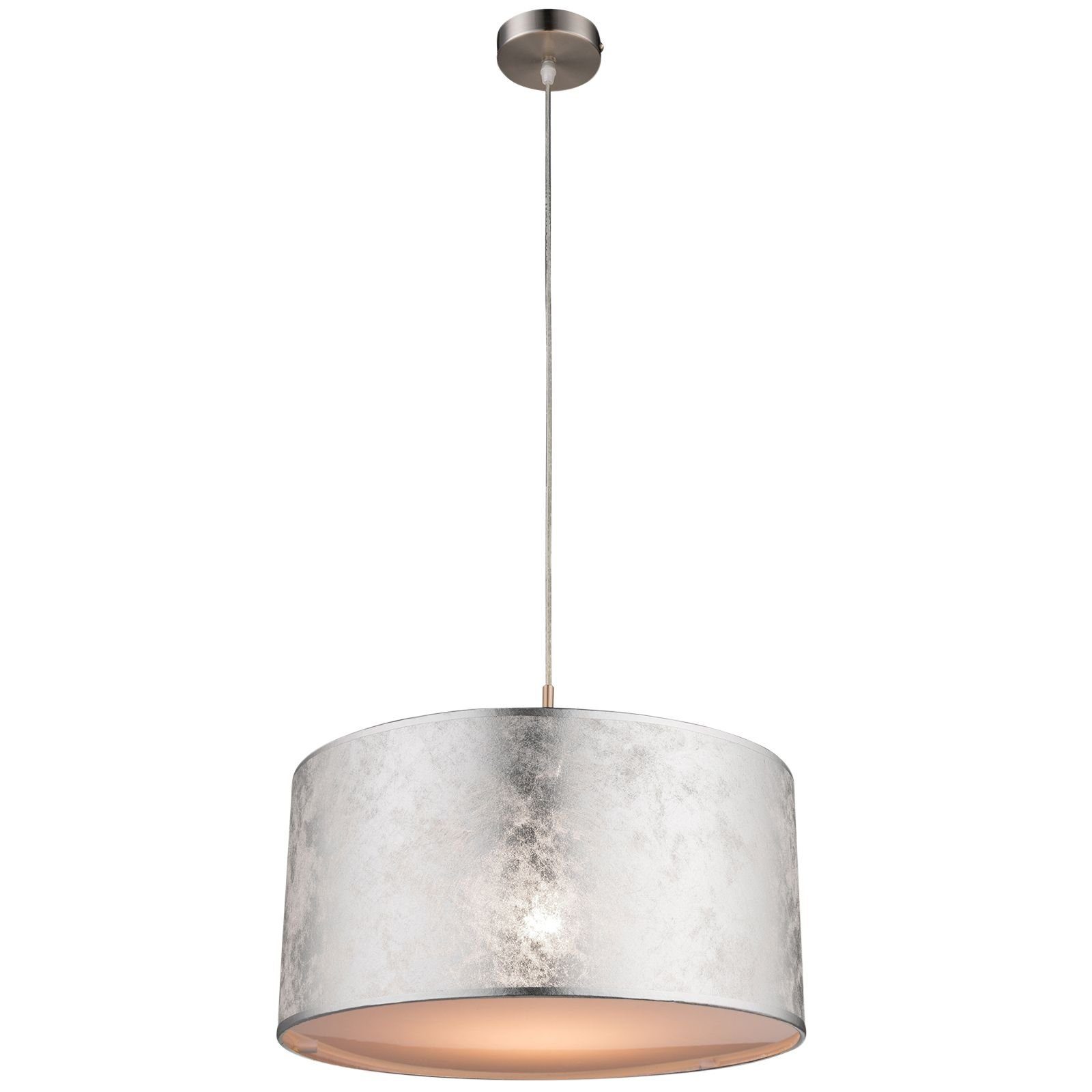 Hängeleuchte rund, vom silber, Hängeleuchte ohne ist modern, Pendelleuchte Leuchtmittel, Pendellampe, GLOBO abhängig Küche, Schlafzimmer, Wohnzimmer Hängelampe, Lichtfarbe Leuchtmittel, Esszimmer Globo Flur