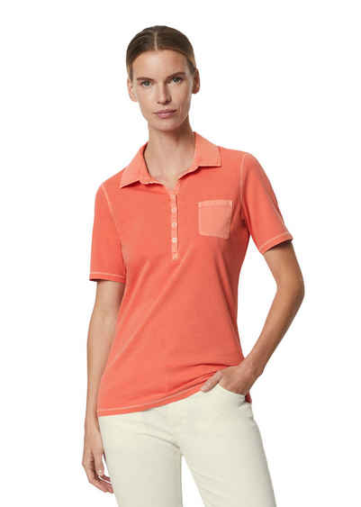 Marc O'Polo Poloshirt mit Material-Mix-Details