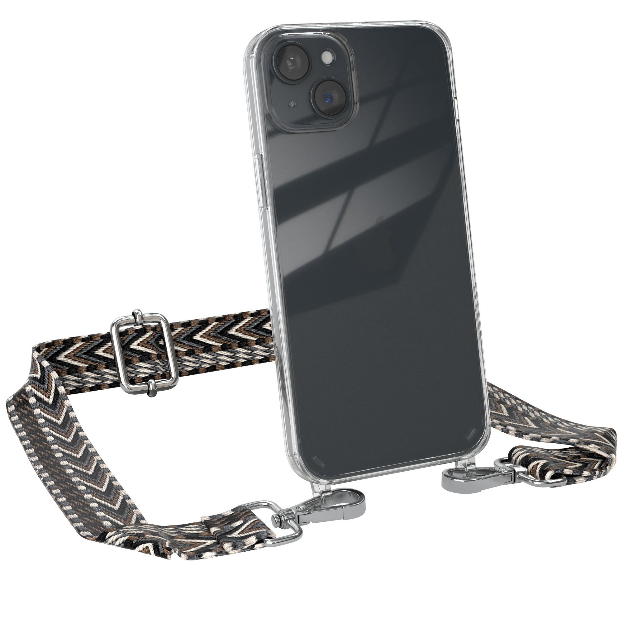 Handykette Silikonhülle mit Kette für Apple iPhone 15 Plus