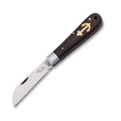 Otter Messer Taschenmesser Ankermesser klein Grenadill mit Messinganker, Klinge rostfrei, Slipjoint
