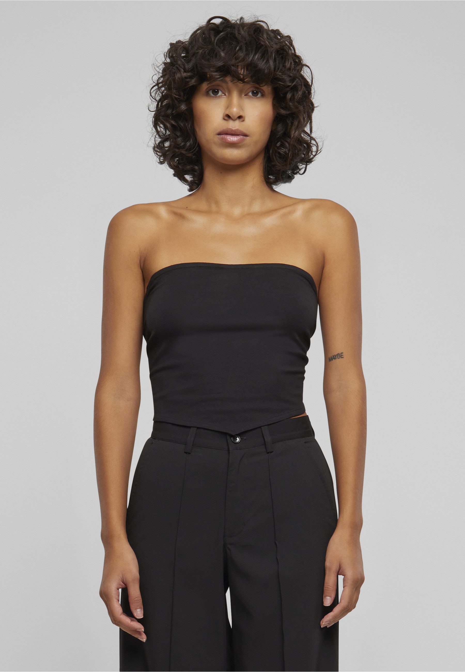 URBAN CLASSICS T-Shirt Urban Classics Damen Ladies Knotted Bandeau (1-tlg)