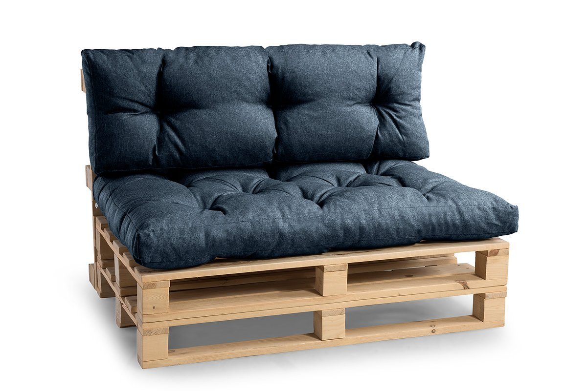 FAVRE Palettenkissen Palettenkissen PPI (Set (Sitzkissen 120x80 +Rückenlehne 120x40)