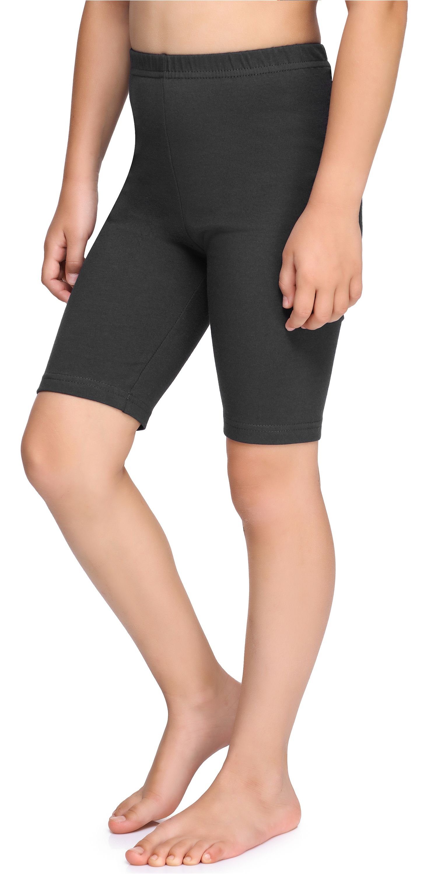 Style elastischer aus Merry Bund Leggings Leggings MS10-227 (1-tlg) Baumwolle Mädchen Graphite Kurze