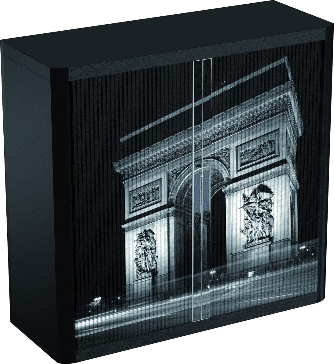 EASYOFFICE Aktenschrank Rollladenschrank easyoffice BxTxH 86x37,5x104cm Paris Triumph Bogen