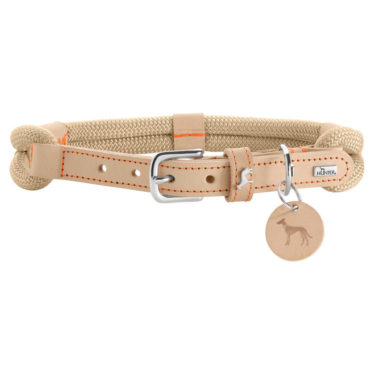 Hunter Tierbedarf Hunde-Halsband Halsband Malia beige/natur
