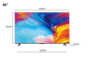 TCL 65P631X1 LED-Fernseher (164 cm/65 Zoll, 4K Ultra HD, Android TV, Google TV, Smart-TV, HDR10, 60Hz Motion Clarity, Metallgehäuse)
