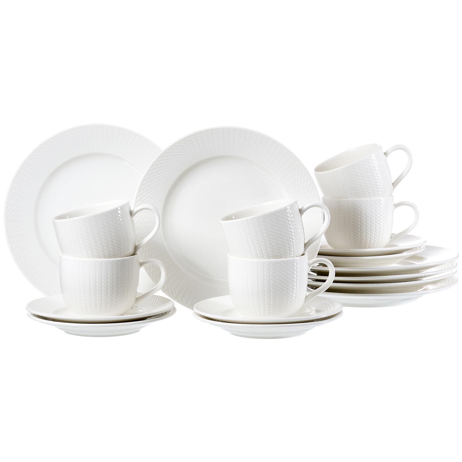 Ritzenhoff & Breker Kaffeeservice Saphir Kaffeeservice 18er Set (18-tlg), 6 Personen, Porzellan