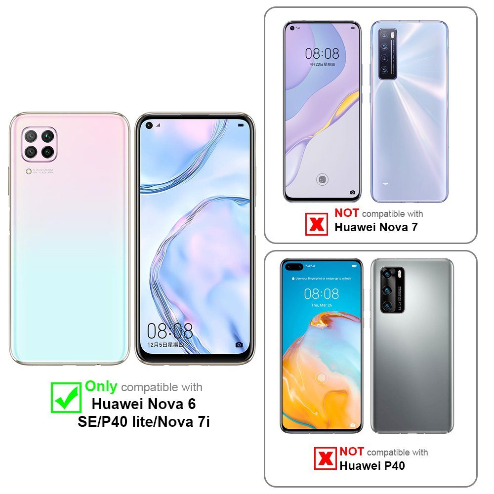 Cadorabo Handyhülle für Huawei NOVA 6 SE / P40 LITE / NOVA 7i Hülle Huawei NOVA 6 SE / P40 LITE / NOVA 7i, Flexible Hülle TPU Silikon Schutzhülle Back Cover Case