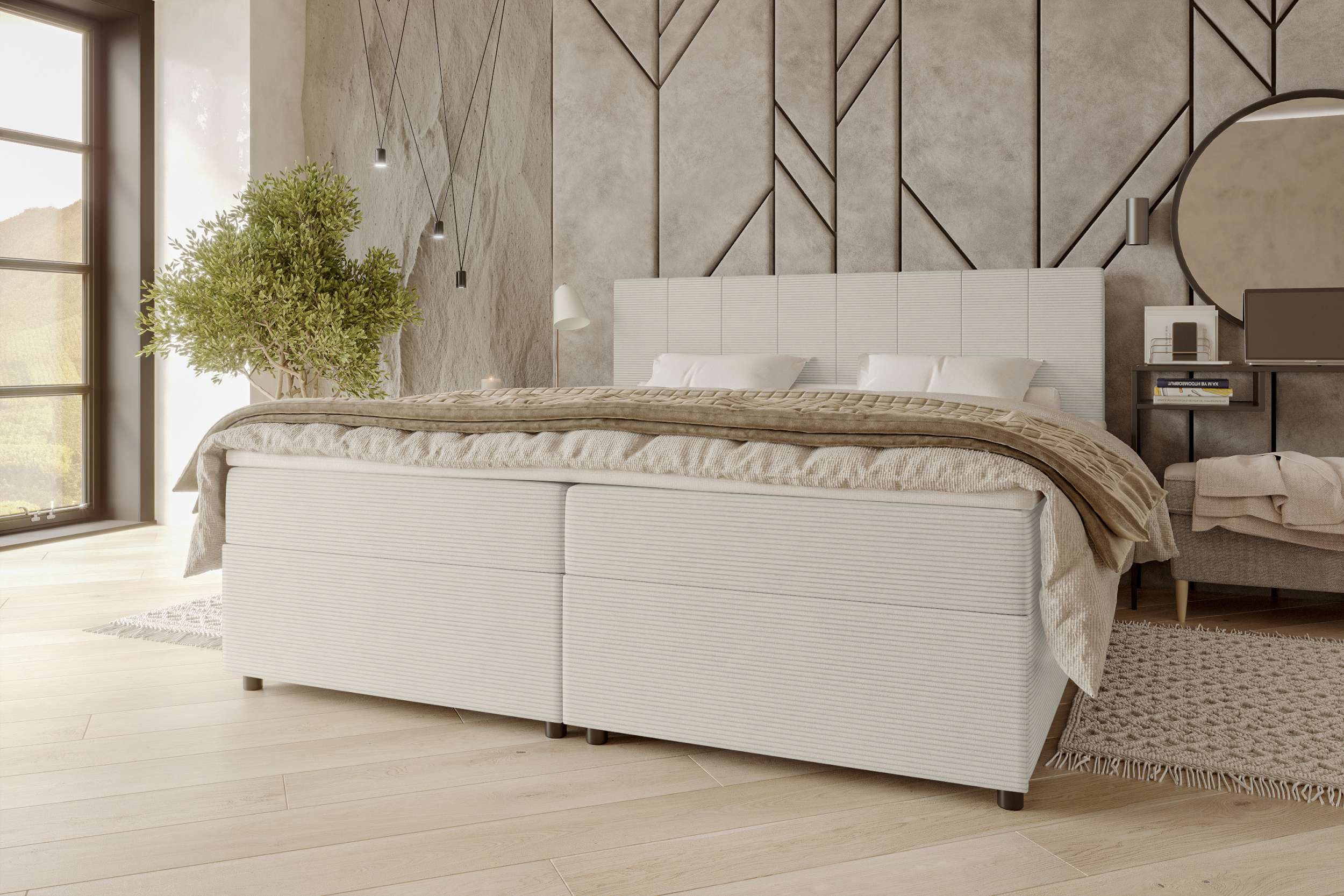 99rooms Boxspringbett Kira (Schlafzimmerbett, Bett), 140/160/180x200 günstig online kaufen